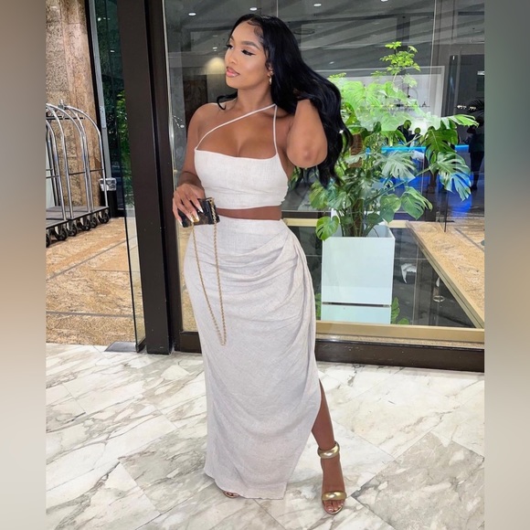 Naked Wardrobe The Linen Maxi Skirt - Picture 15 of 15